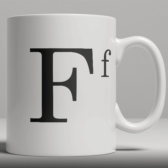 Alphabet Ceramic Mug - Letter F