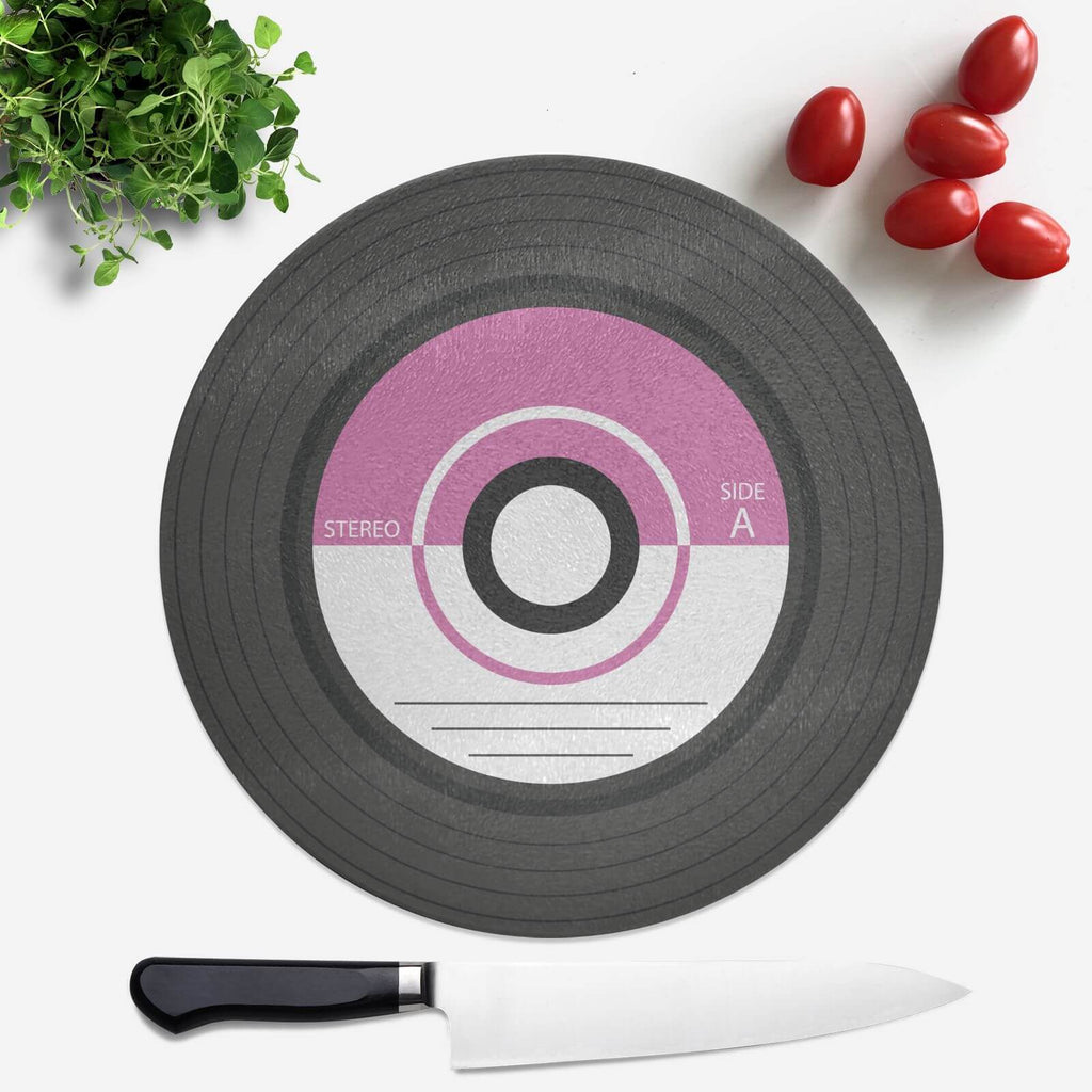 Purple Vinyl Round Chopping Board