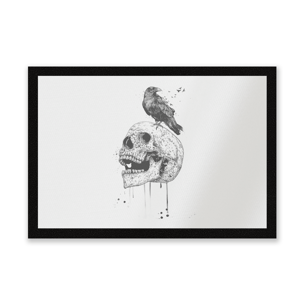 Skull And Crow Entrance Mat
