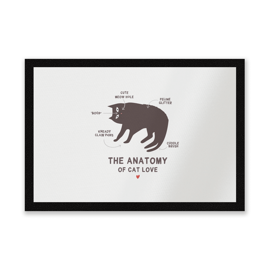 The Anatomy Of Cat Love Entrance Mat
