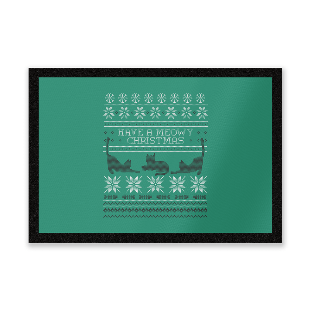 Meowy Christmas Entrance Mat