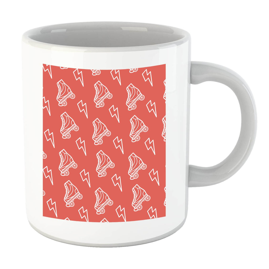 Roller Skate Pattern Red Mug