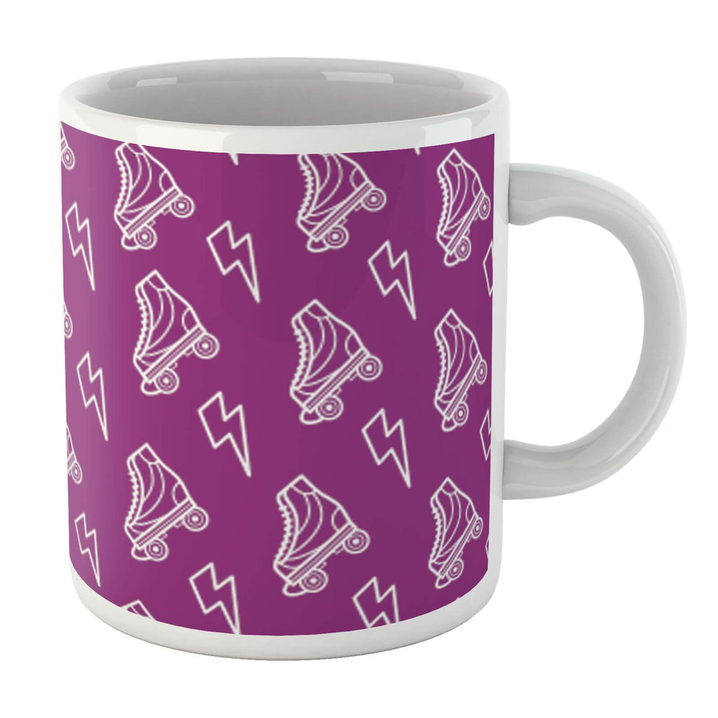 Roller Skate Pattern Purple White Mug Mug