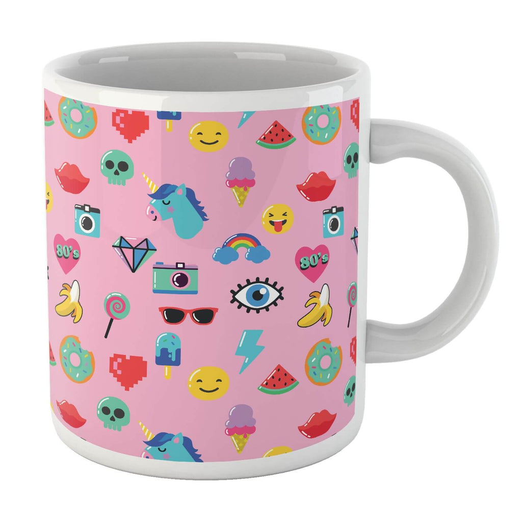 Pink 80s Stickers Mug