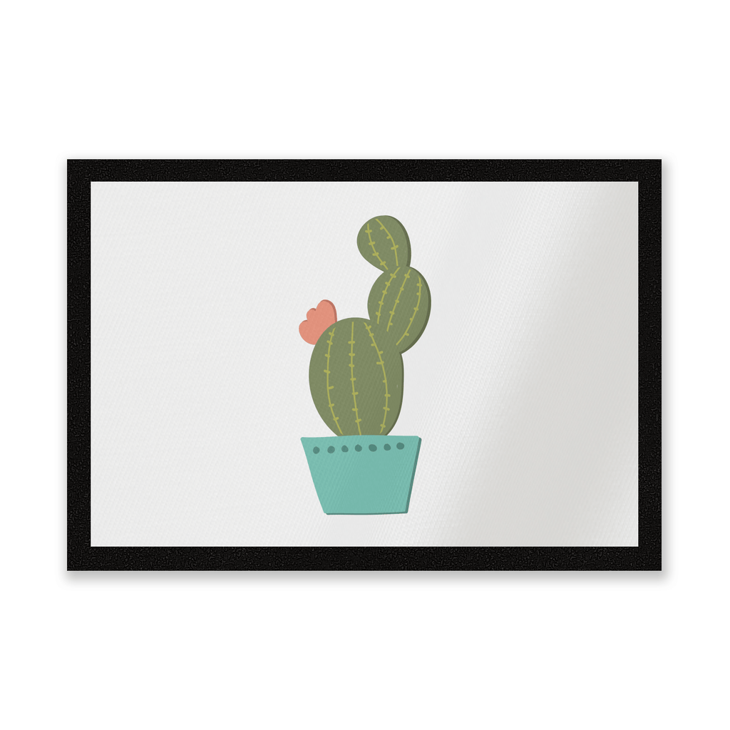 Single Potted Cactus Entrance Mat
