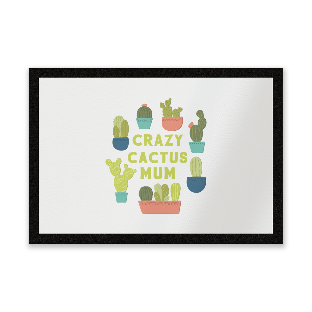 Crazy Cactus Mum Entrance Mat