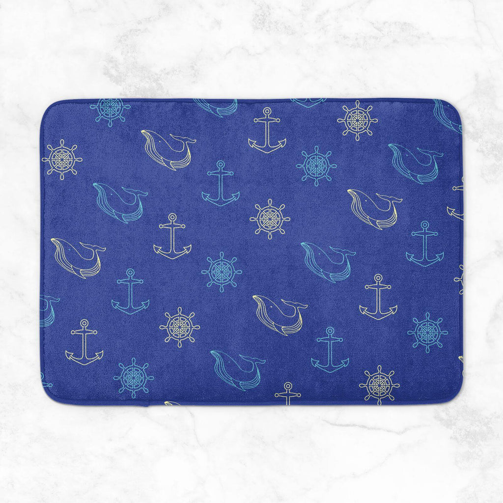 Nautical Pattern Bath Mat