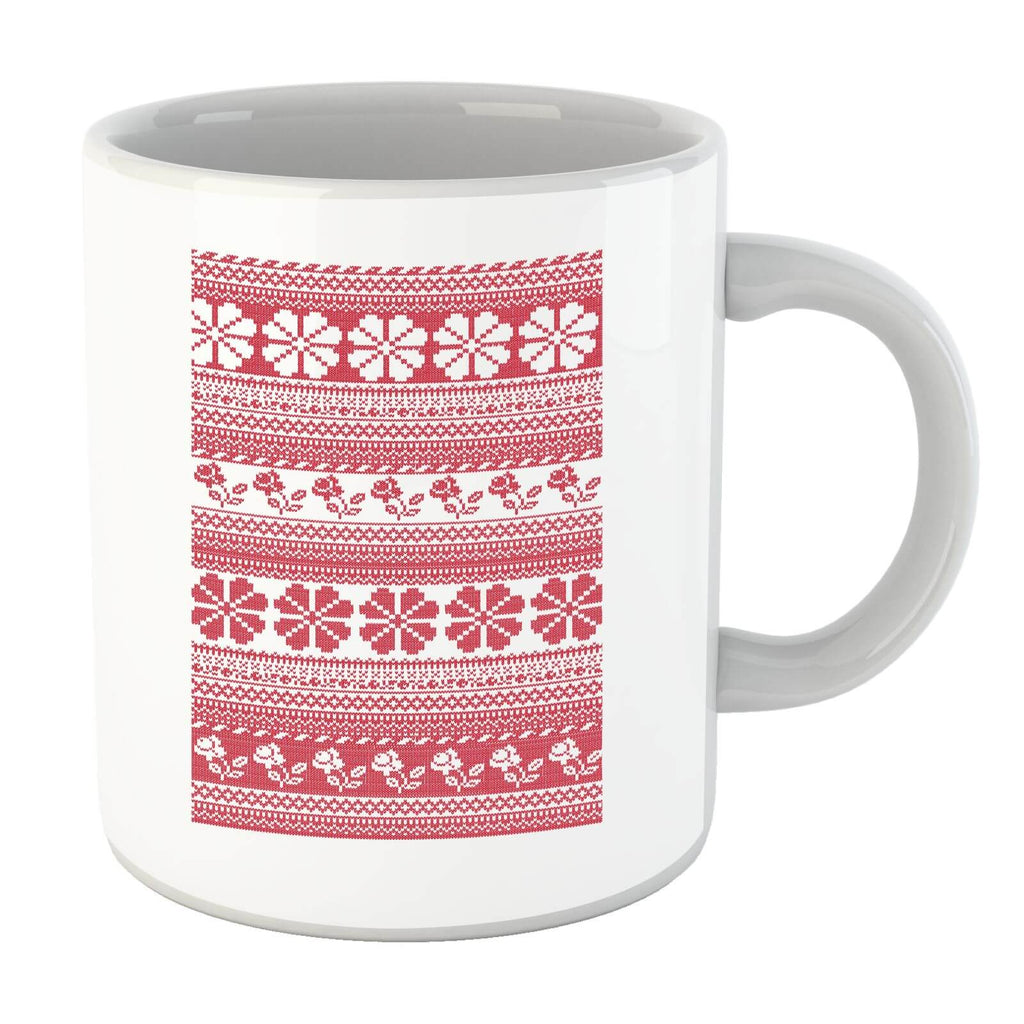 Floral Knitted Pattern Mug