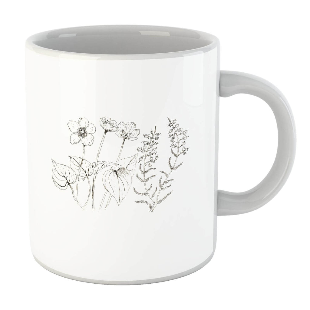 Wild Flower Line Art Mug