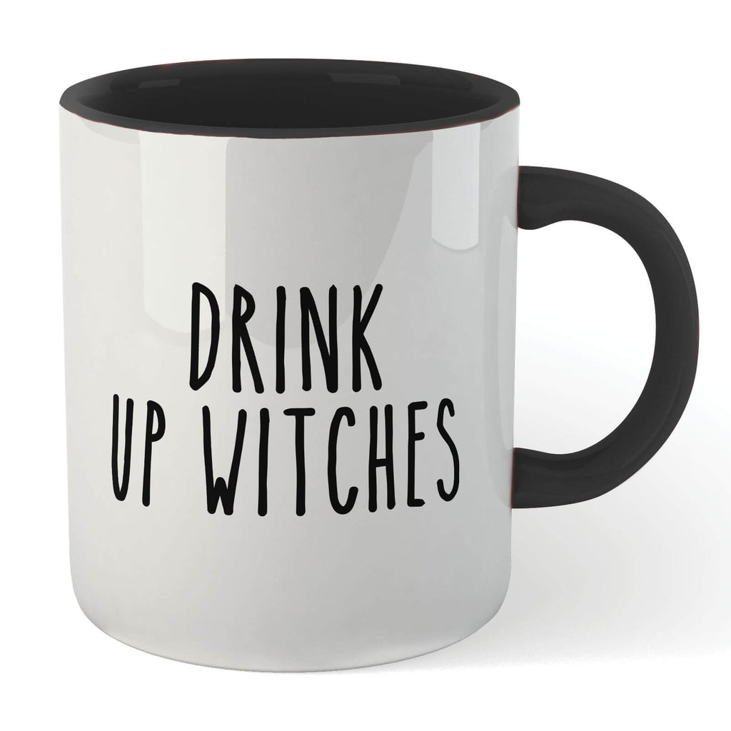 Drink Up Witches Mug - White/Black
