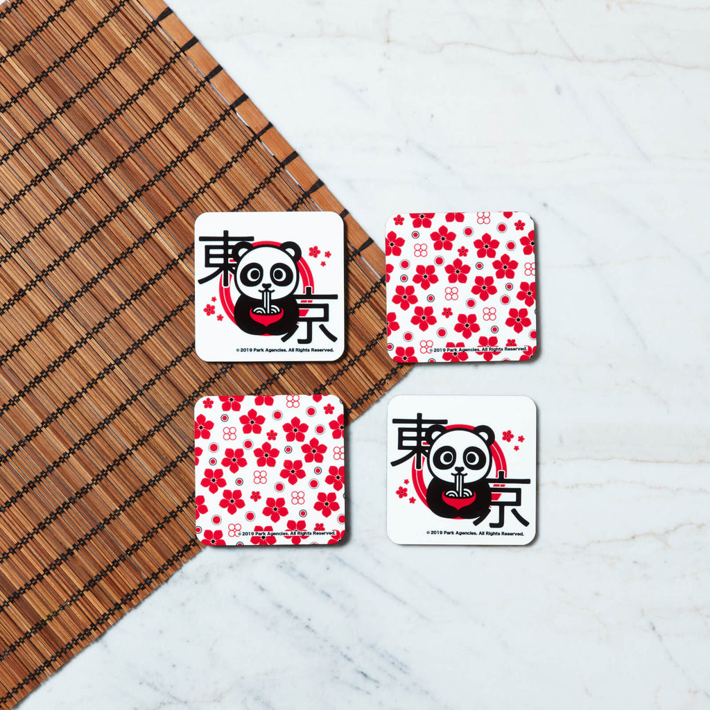 Ramen Panda Square Coaster Set
