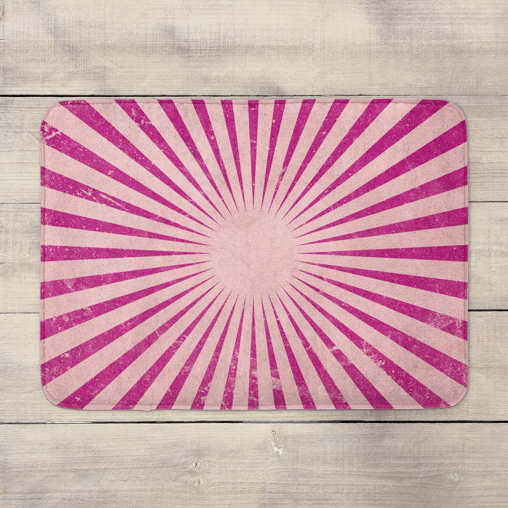 Circus Beams Pink Bath Mat