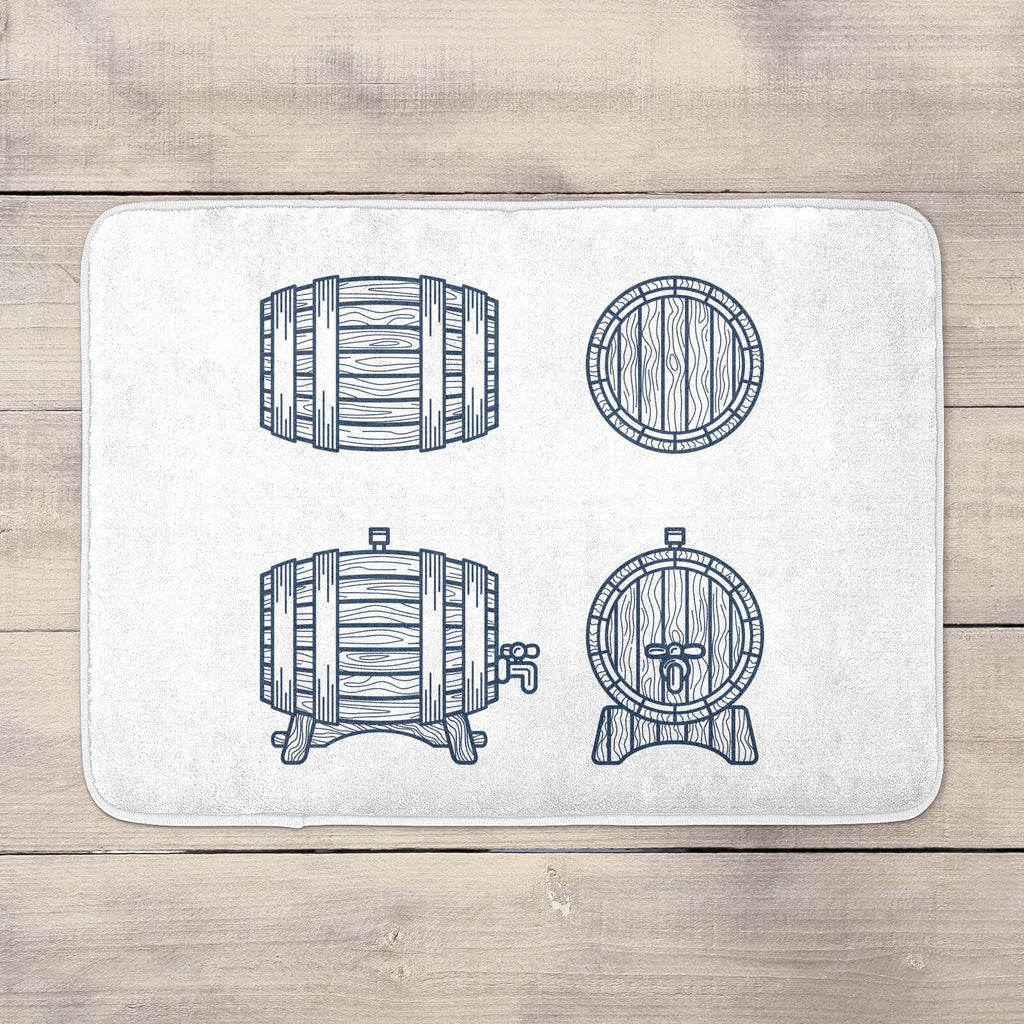 Beer Barrels Bath Mat