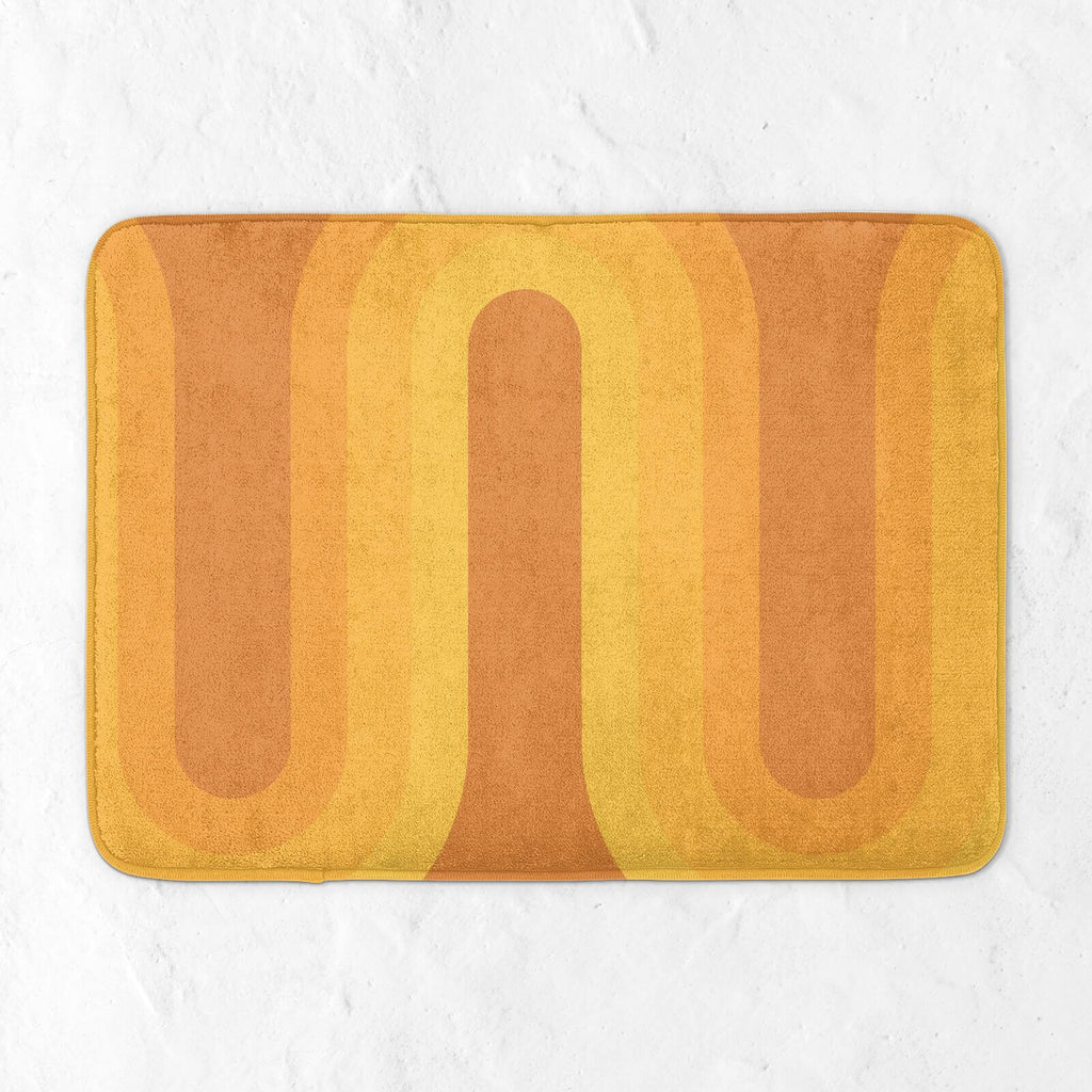 Yellow Groove Bath Mat