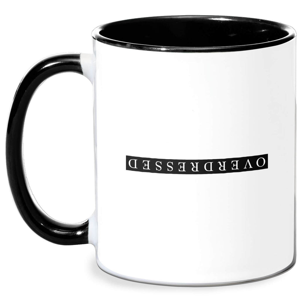 Overdressed Black Mug - White/Black