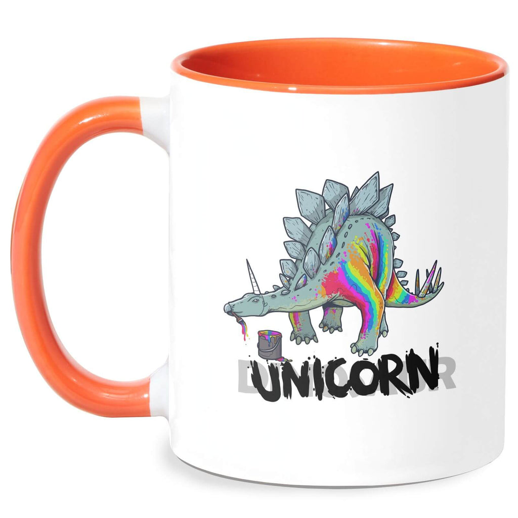 DinoUnicorn Mug - White/Orange