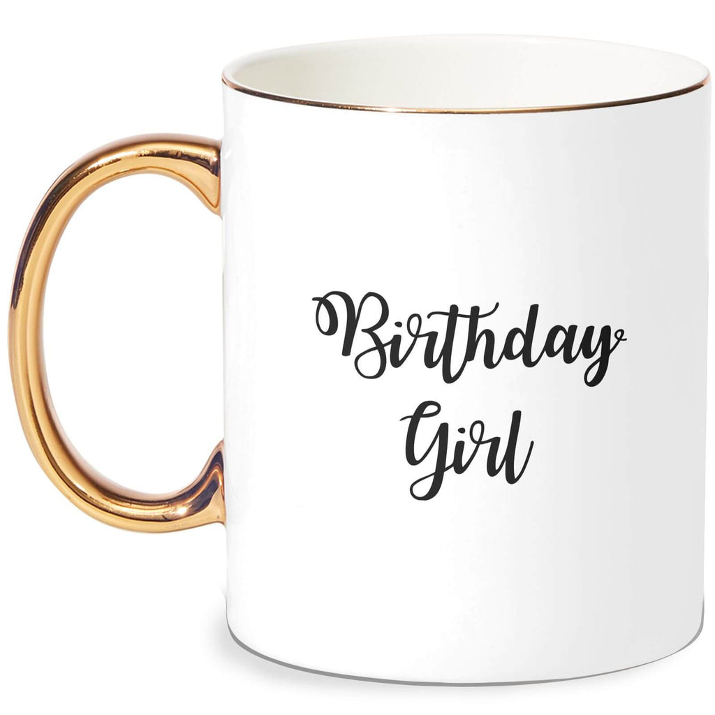 Birthday Girl Bone China Gold Handle Mug