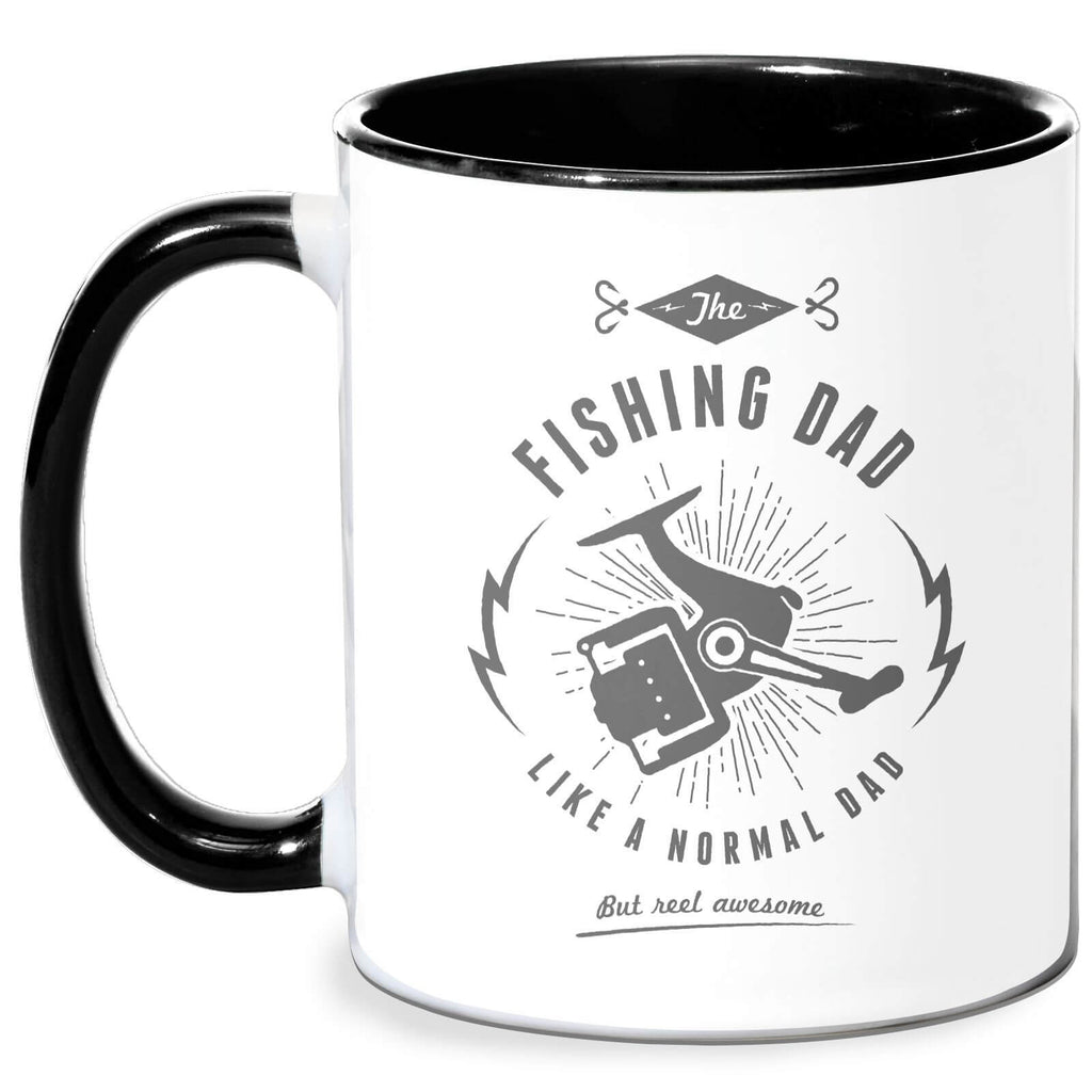 Fishing Dad Mug - White/Black