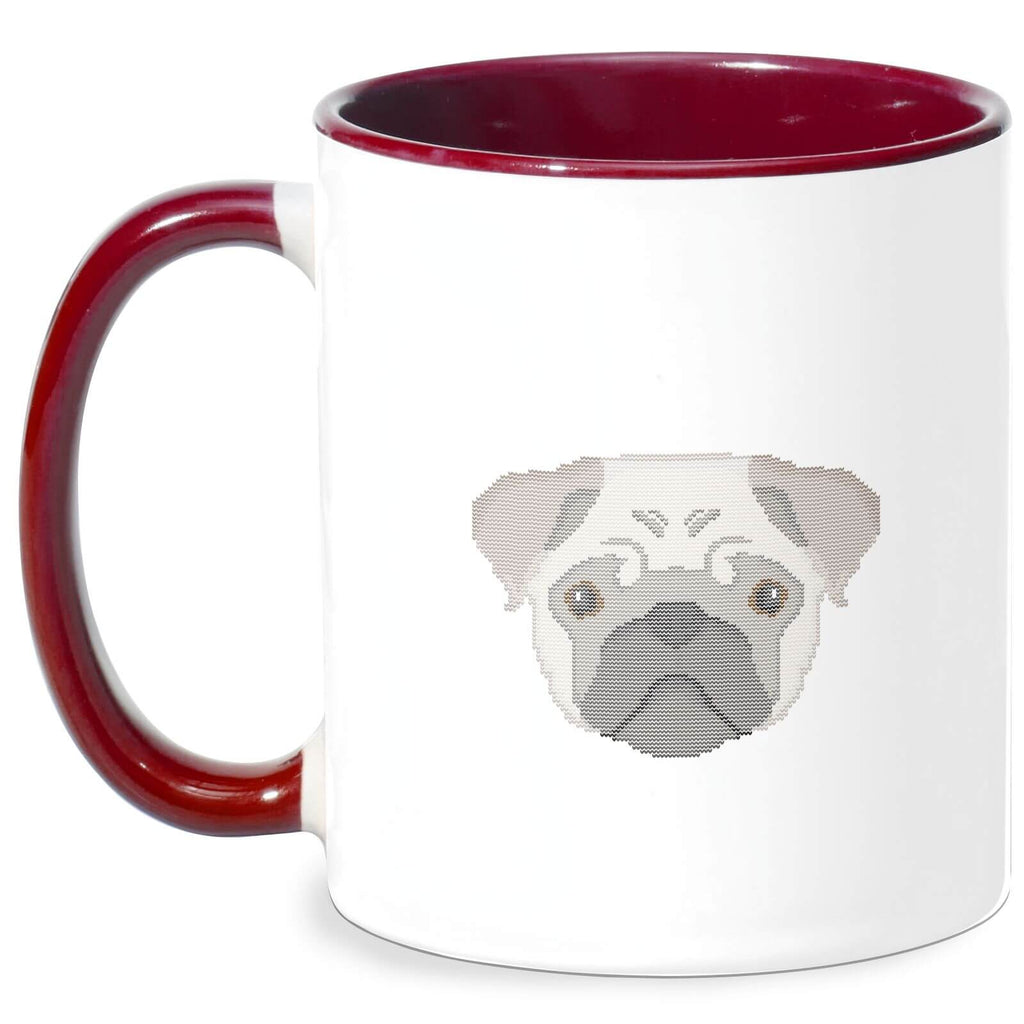 Bah Humpug Mug - White/Burgundy