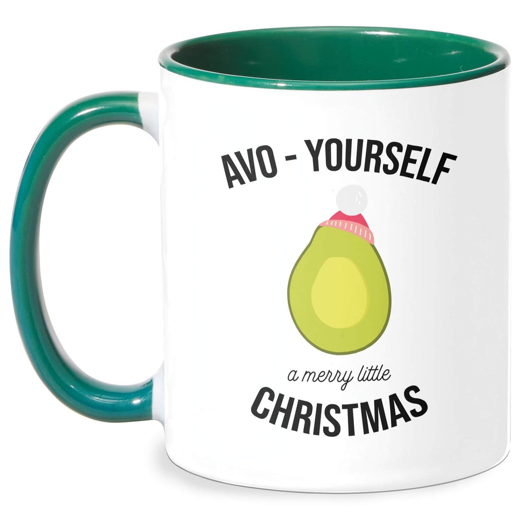 Avo-Yourself A Merry Little Christmas Mug - White/Green