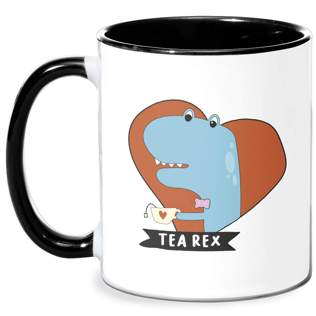 Tea Rex Mug - White/Black