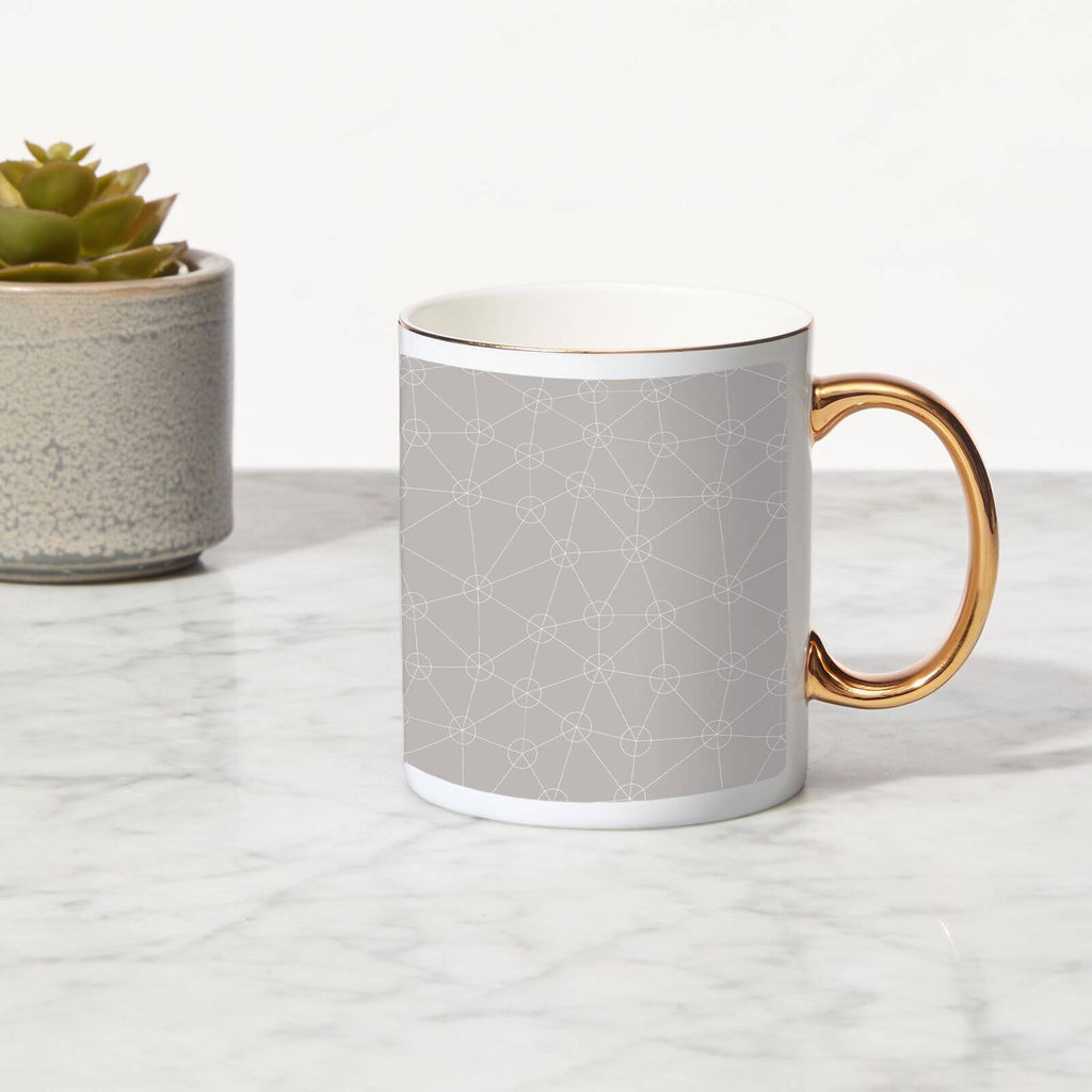 Connection Bone China Gold Handle Mug