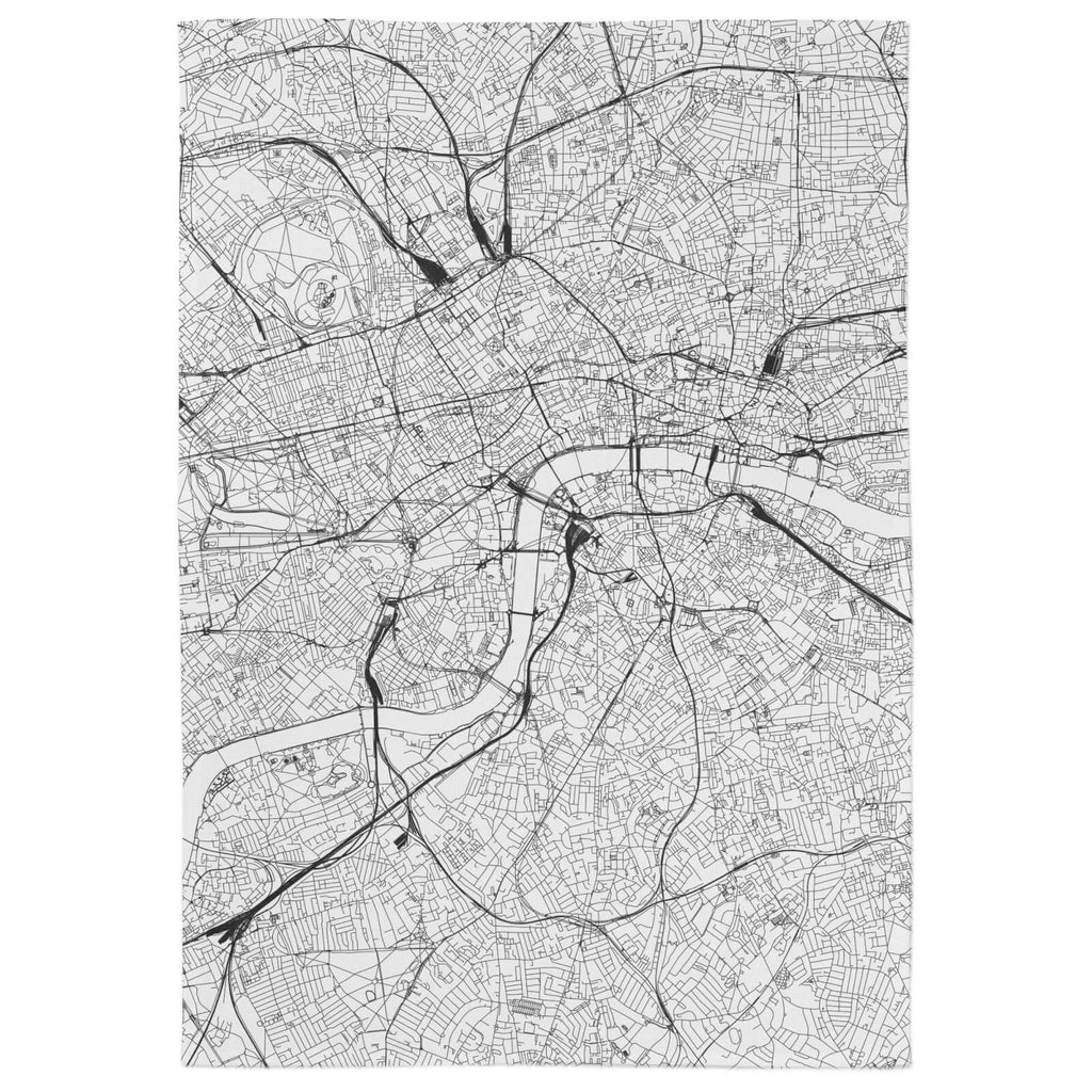 London City Map Tea Towel