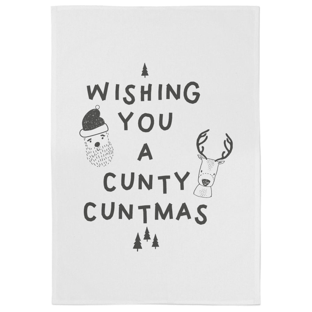 Crude Christmas Tea Towel
