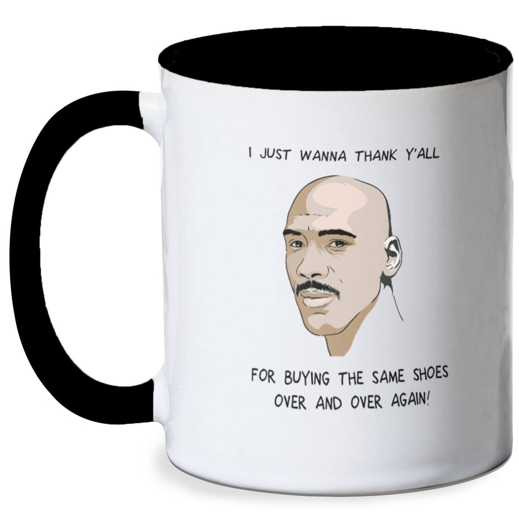 Micheal Jordan Meme Mug - White/Black