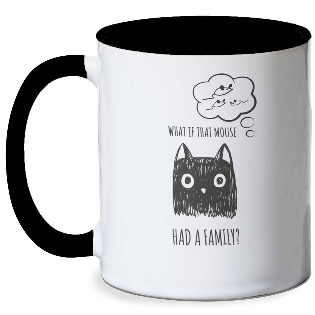Cat Meme Mug - White/Black