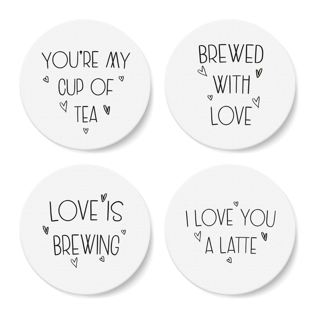 Hot Drink Puns Coaster Set
