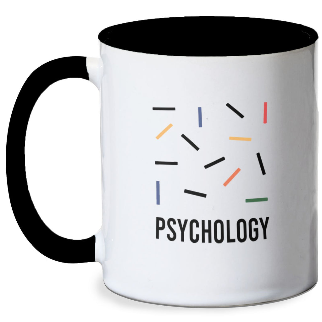 Psychology Abstract Mug - White/Black