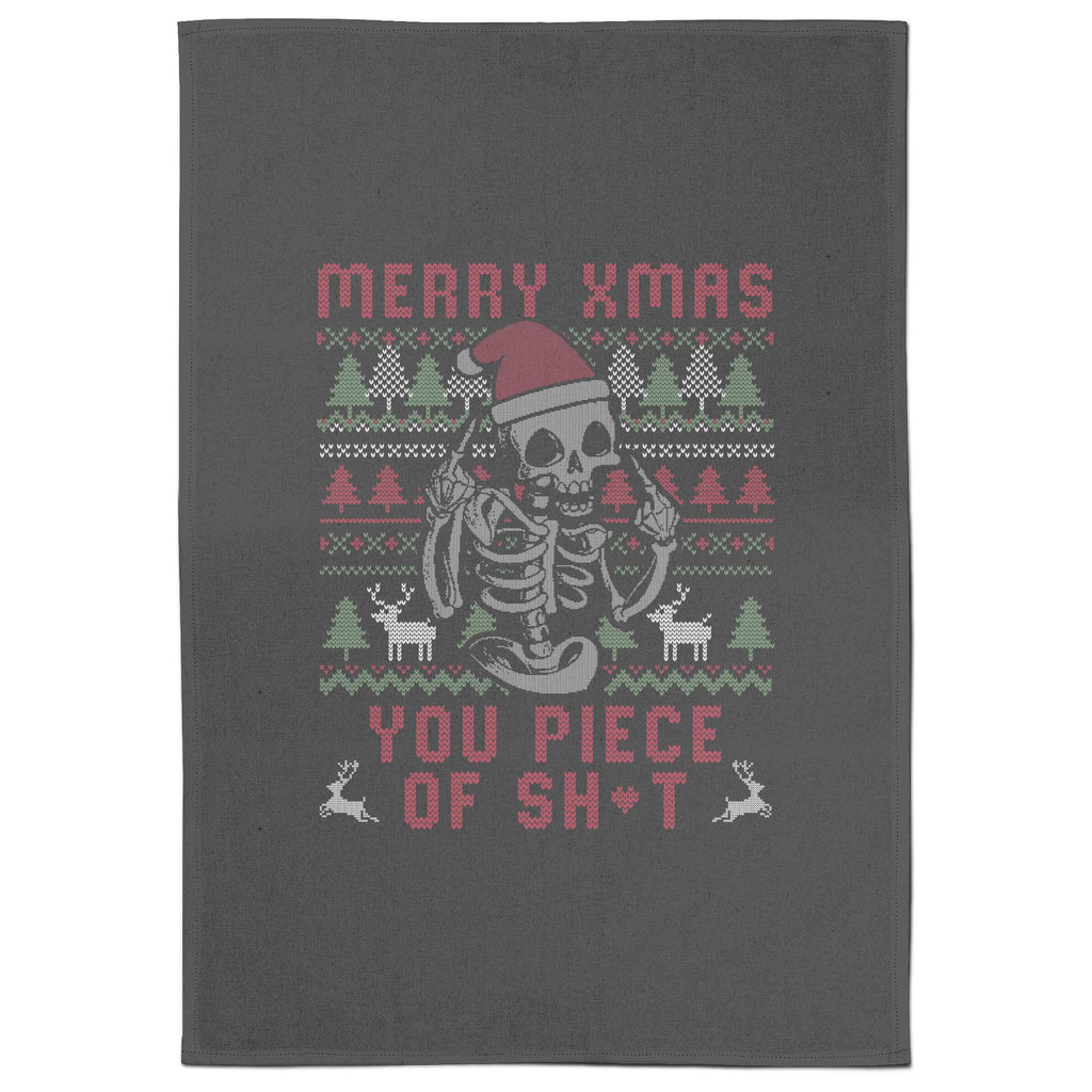 Christmas Skull Tea Towel