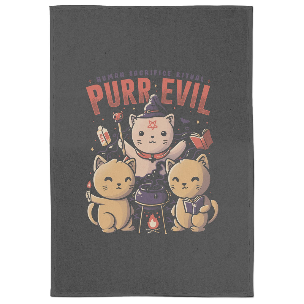 Purr Evil Tea Towel