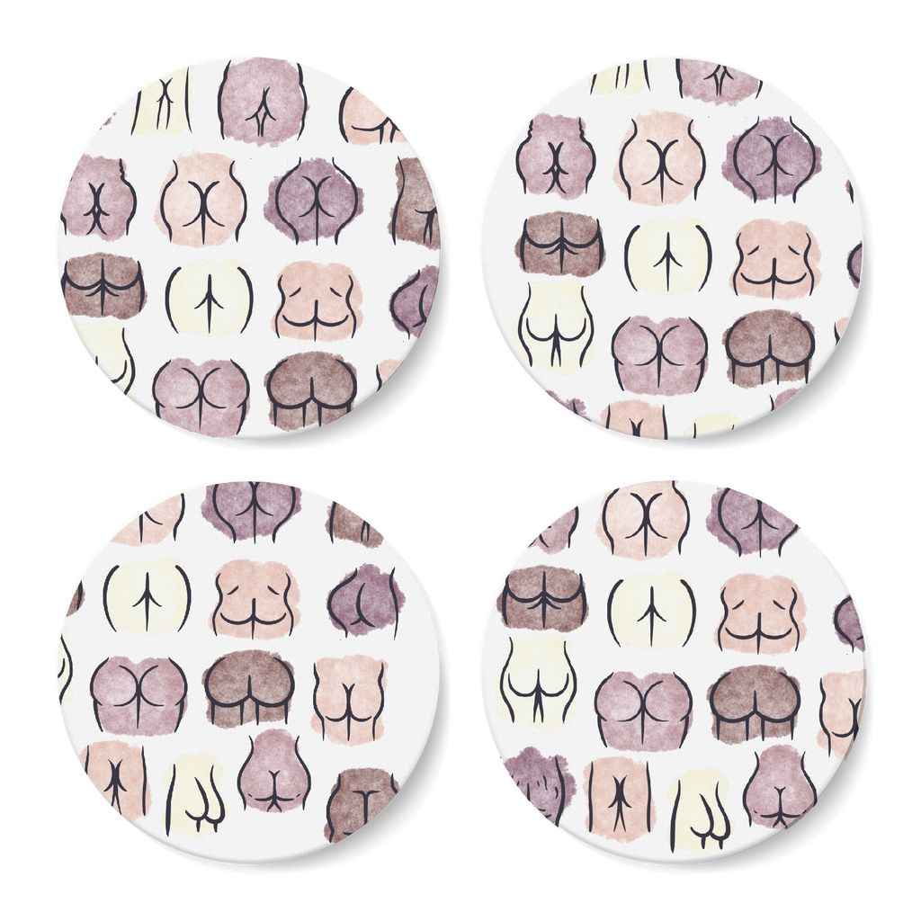 Caboose Splodge Round Coaster Set