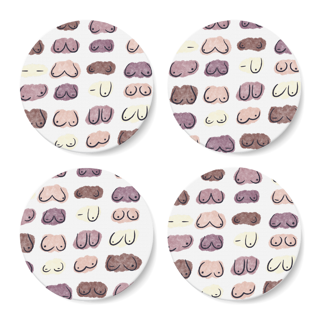 Sweater Muffins Splodges Round Coaster Set