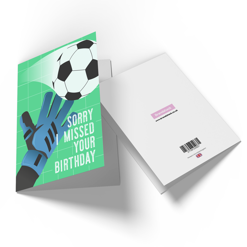 Football Sorry I Missed Your Birthday Greetings Card