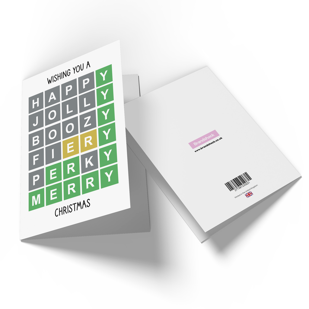 Wishing You A Word Puzzle Christmas Greetings Card