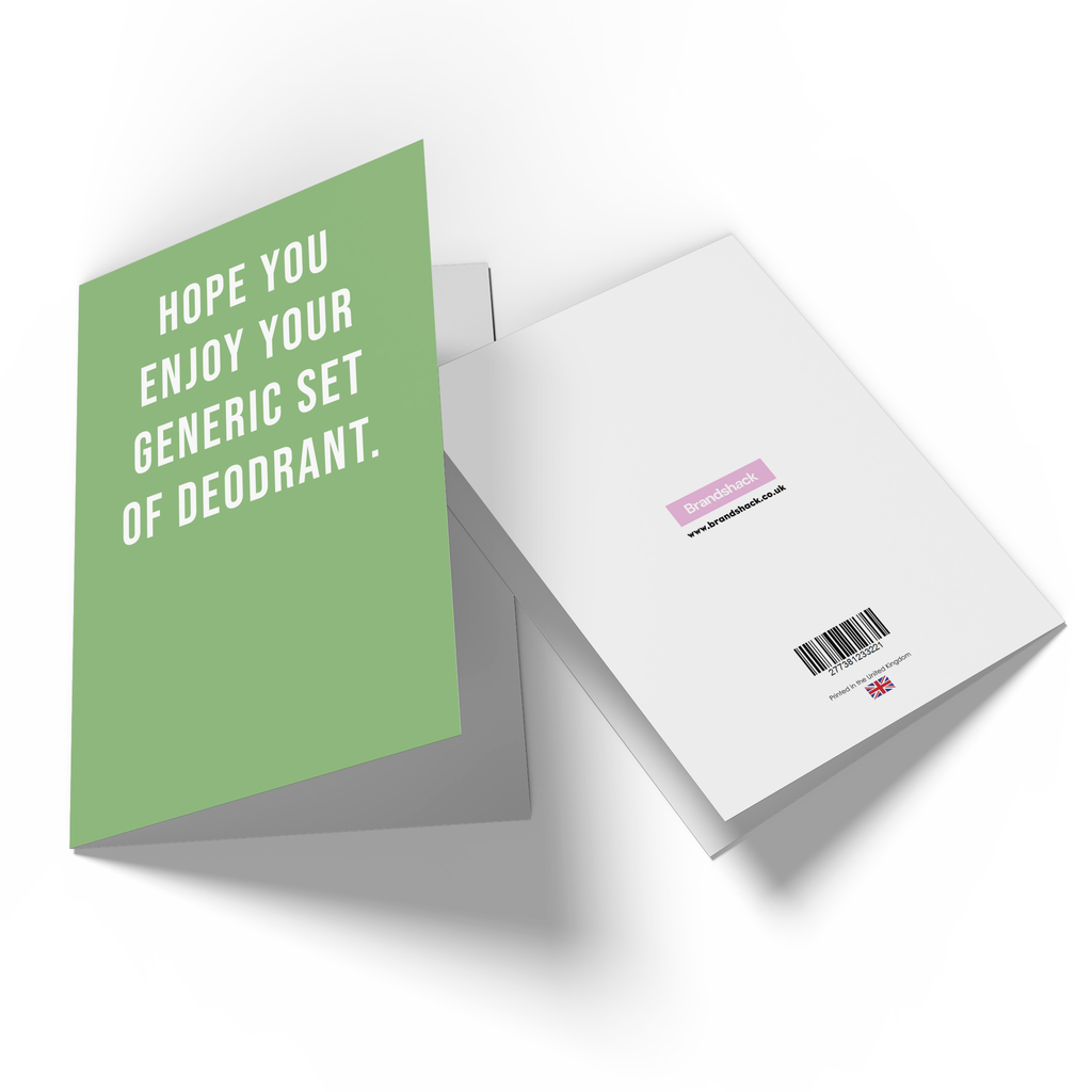 Hope You Enjoy Your Generic Set Of Deodrant Greetings Card