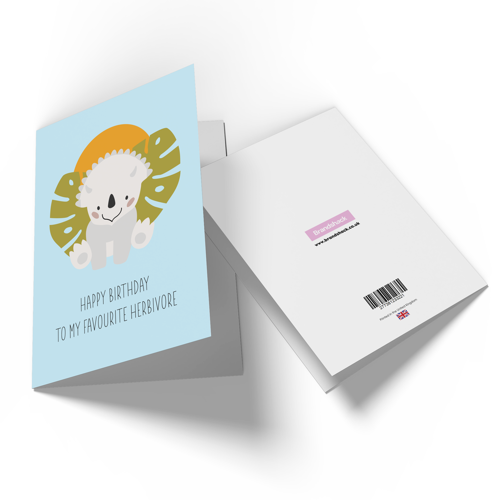 Happy Birthday To My Favourite Herbivore Greetings Card
