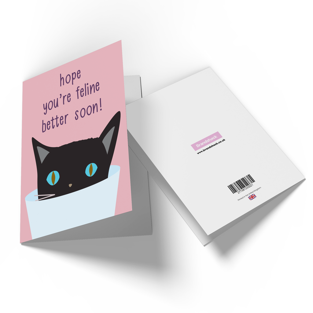 Hope You're Feline Better Soon! Greetings Card
