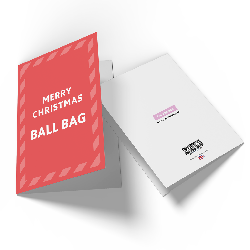 Merry Christmas Ball Bag Greetings Card