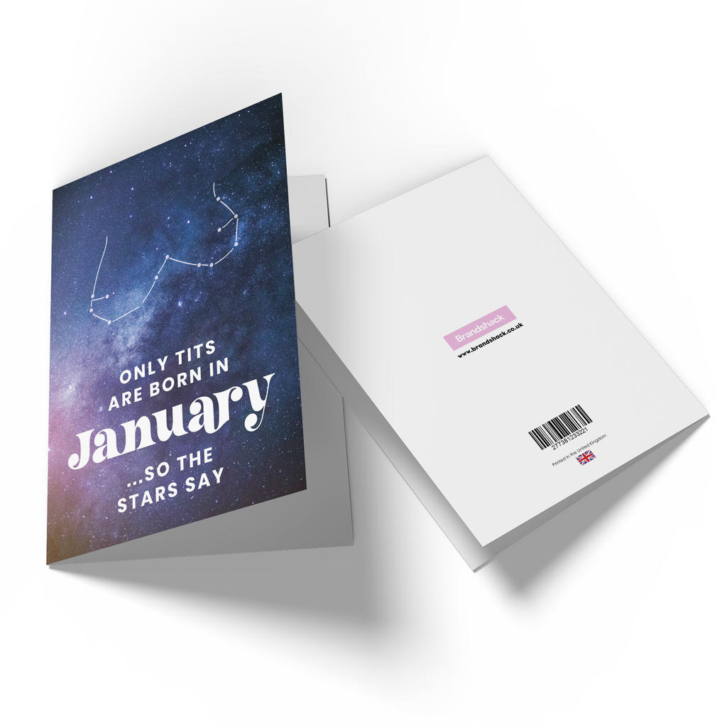 Only Tits Are Born In January Greetings Card