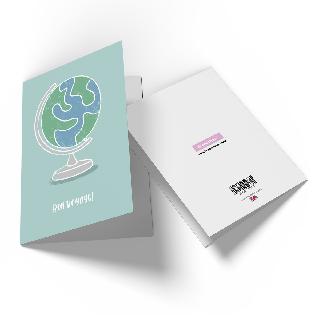 Bon Voyage Globe Greetings Card