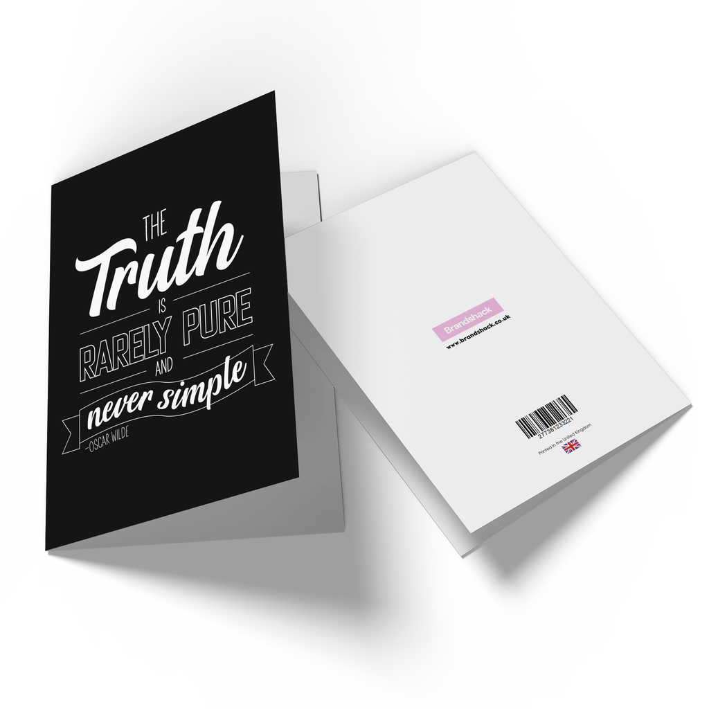 The Truth Is Rarely Pure Greetings Card