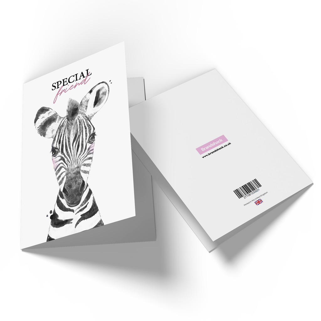 Special Friend Zebra Greetings Card