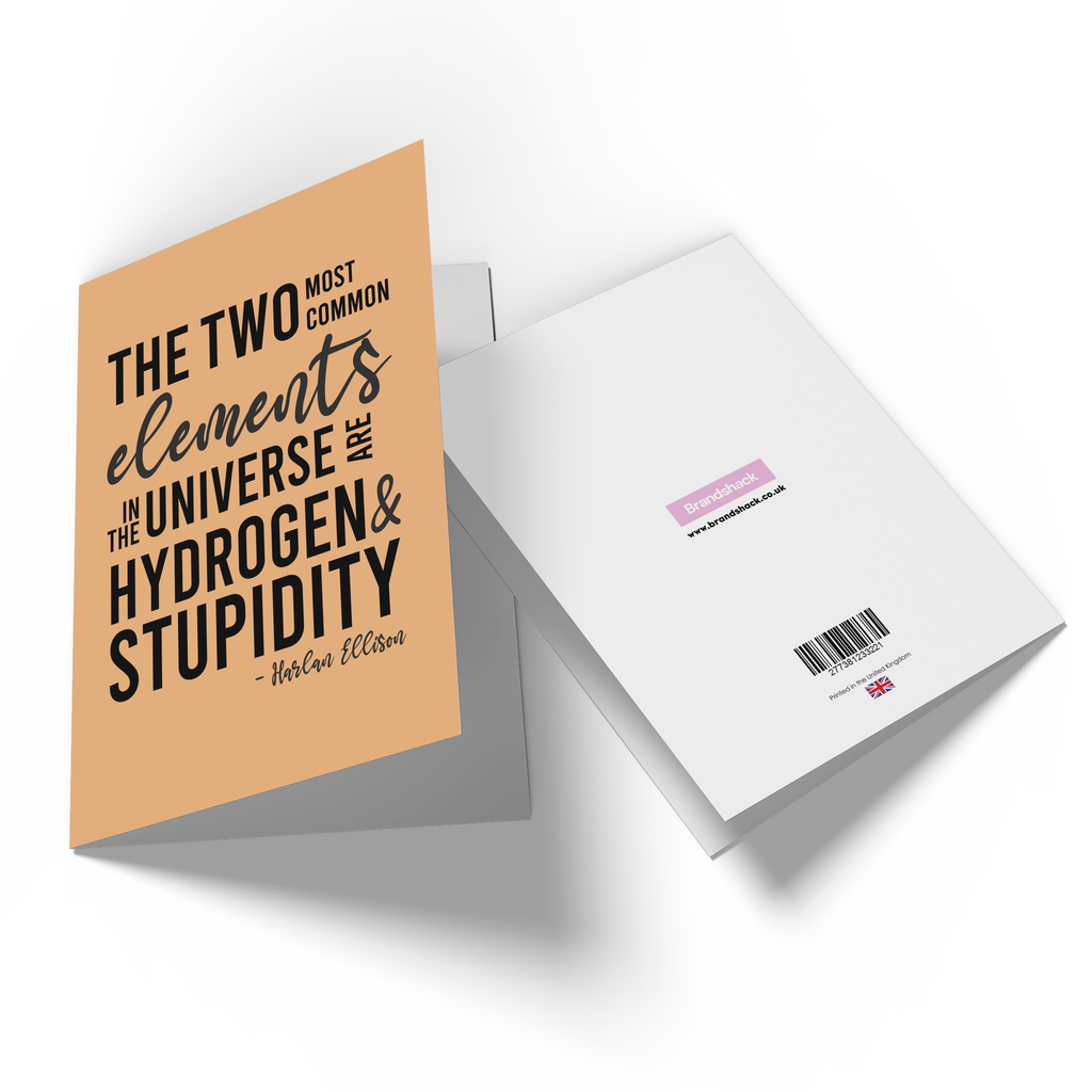 The Two Most Common Elements Greetings Card