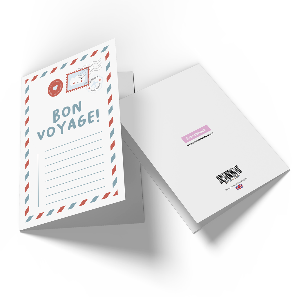Bon Voyage Postcard Greetings Card