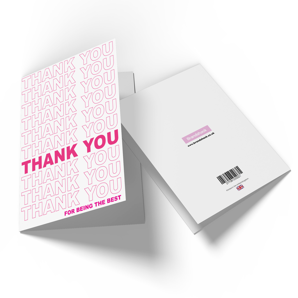 Thank You For Being The Best Greetings Card