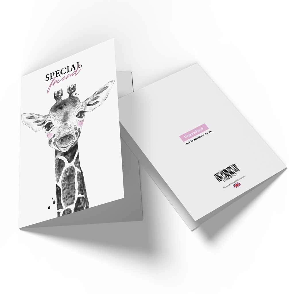 Special Friend Giraffe Greetings Card